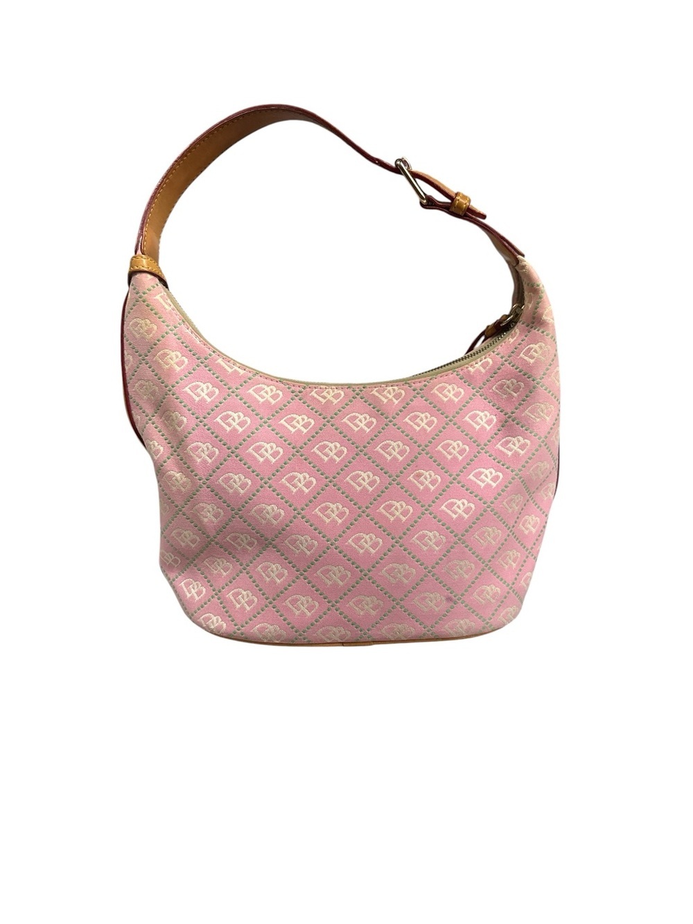 Vintage Dooney & Bourke Pink/Kelly Green shoulder bag - Picture 2 of 8